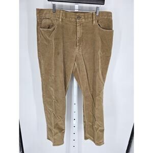 Joseph Abboud Mens Sz 40x32 Slim Leg Corduroy Cotton Dress Pants Beige